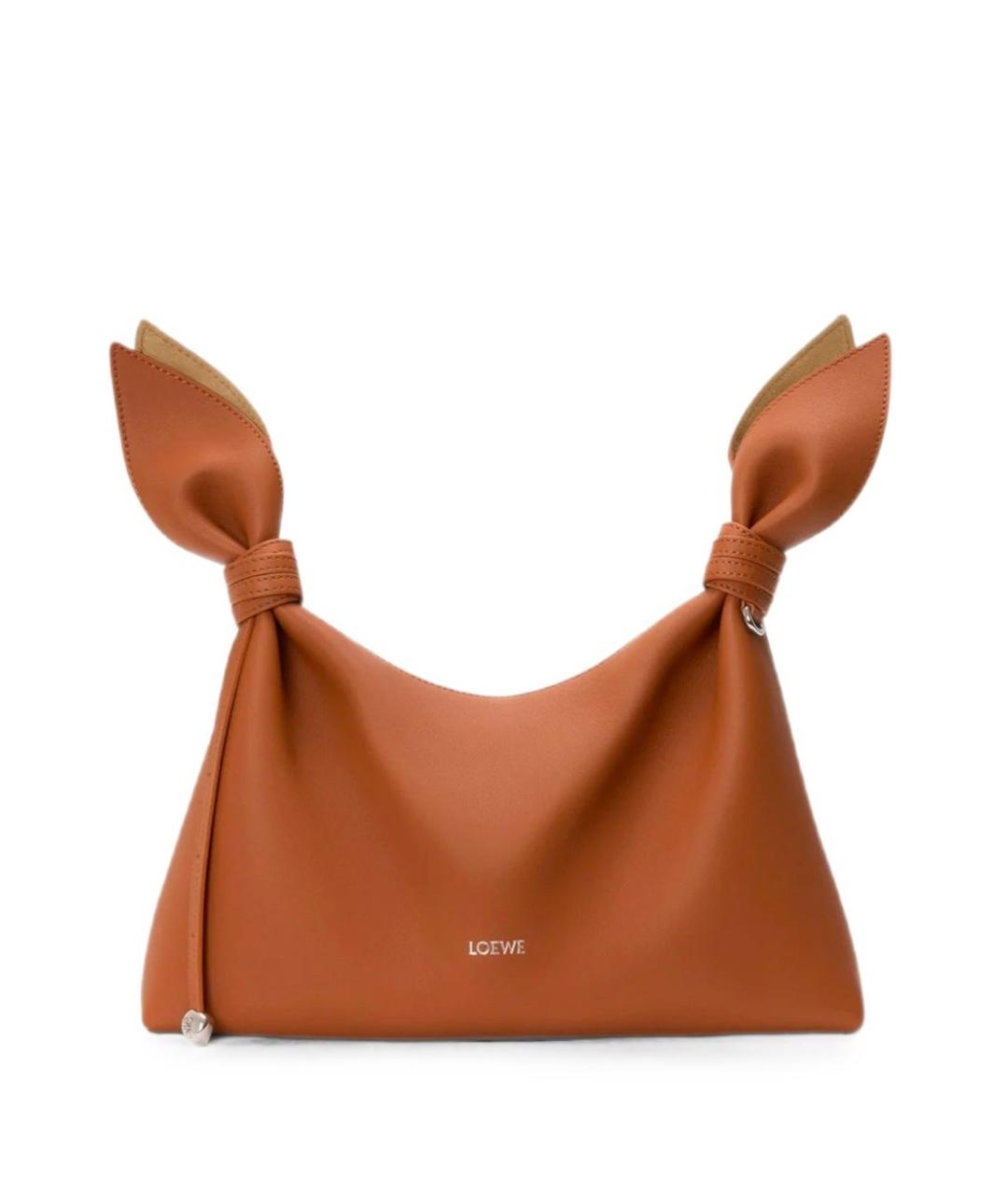 LOEWE Коричневая кожаная сумка через плечо, фото 1