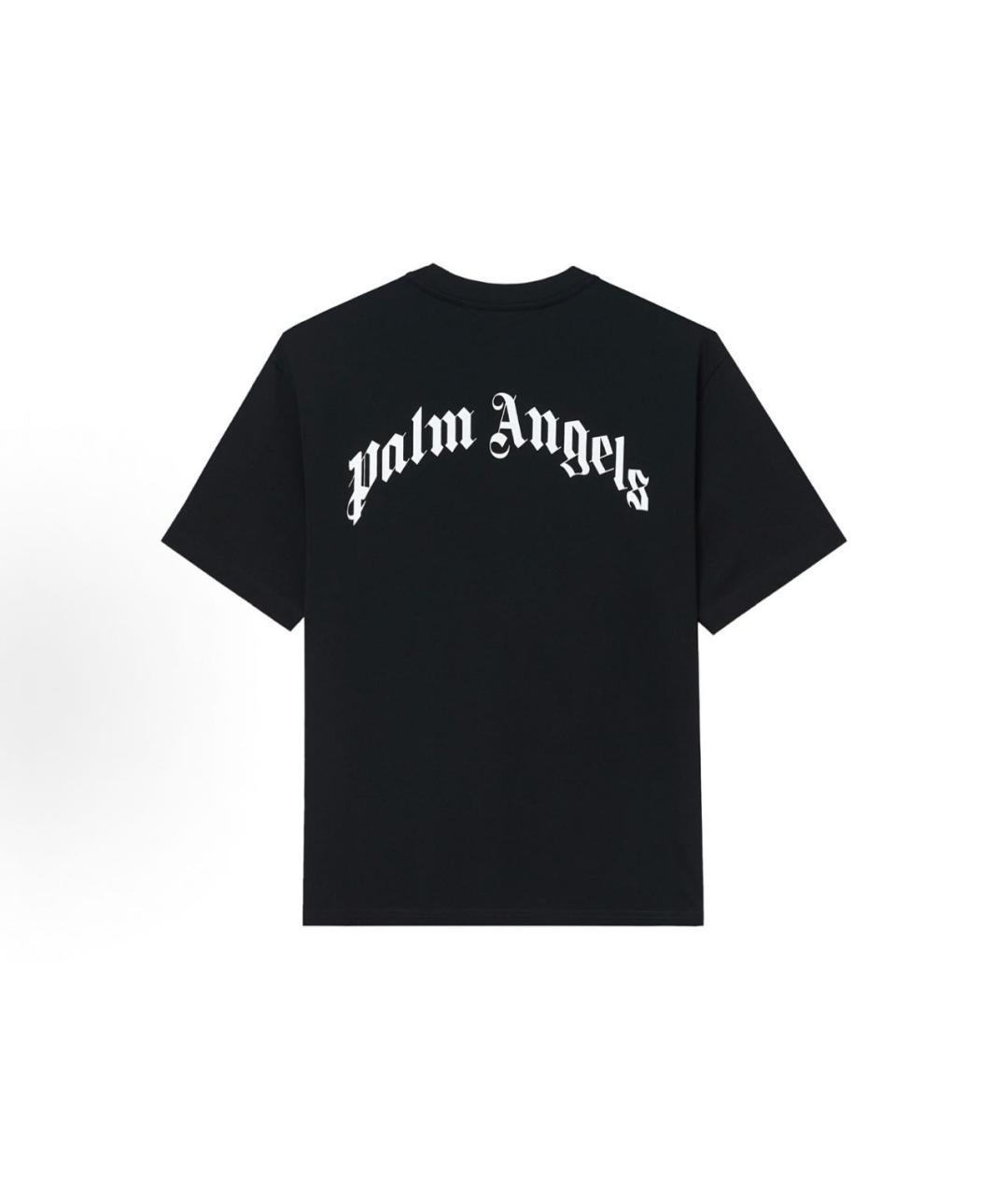 PALM ANGELS Черная хлопковая футболка, фото 1