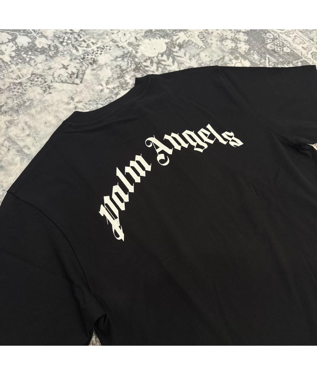 PALM ANGELS Черная хлопковая футболка, фото 6