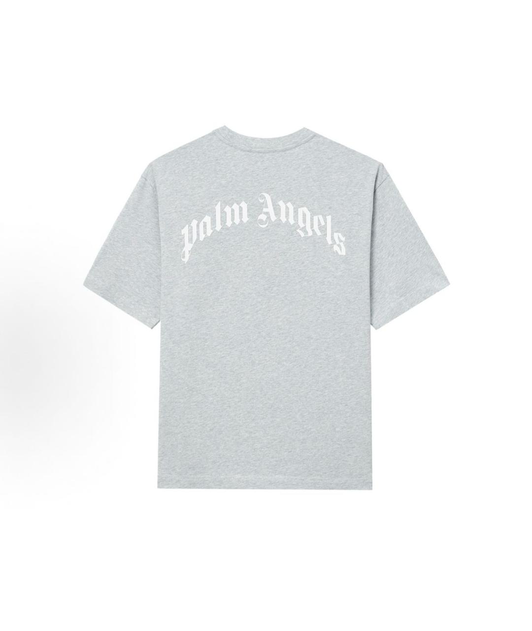 PALM ANGELS Серая хлопковая футболка, фото 1