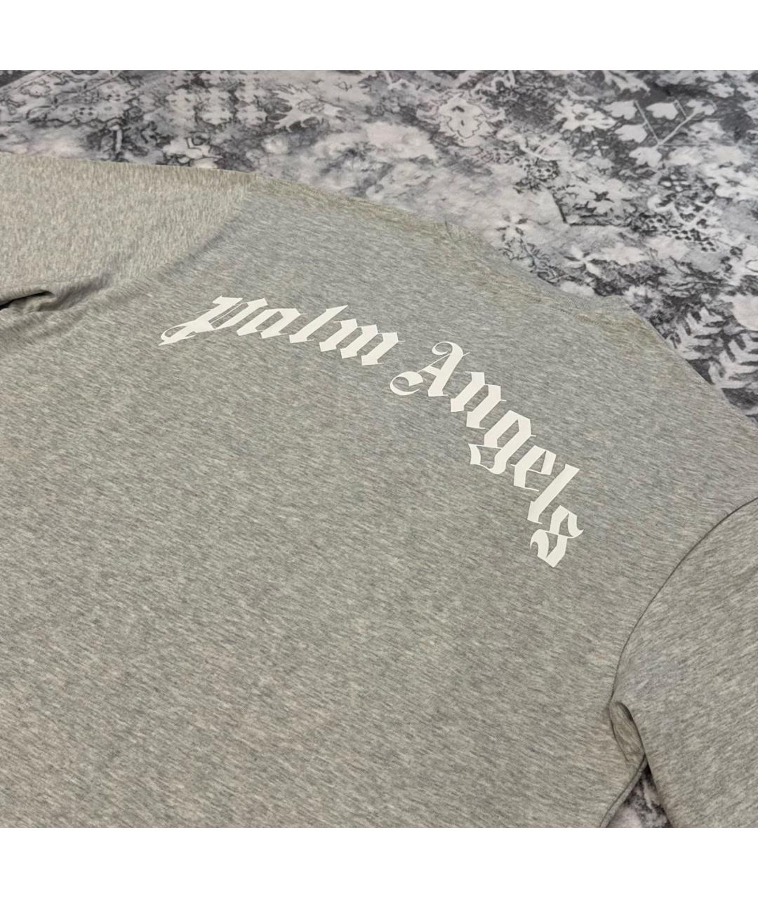 PALM ANGELS Серая хлопковая футболка, фото 7