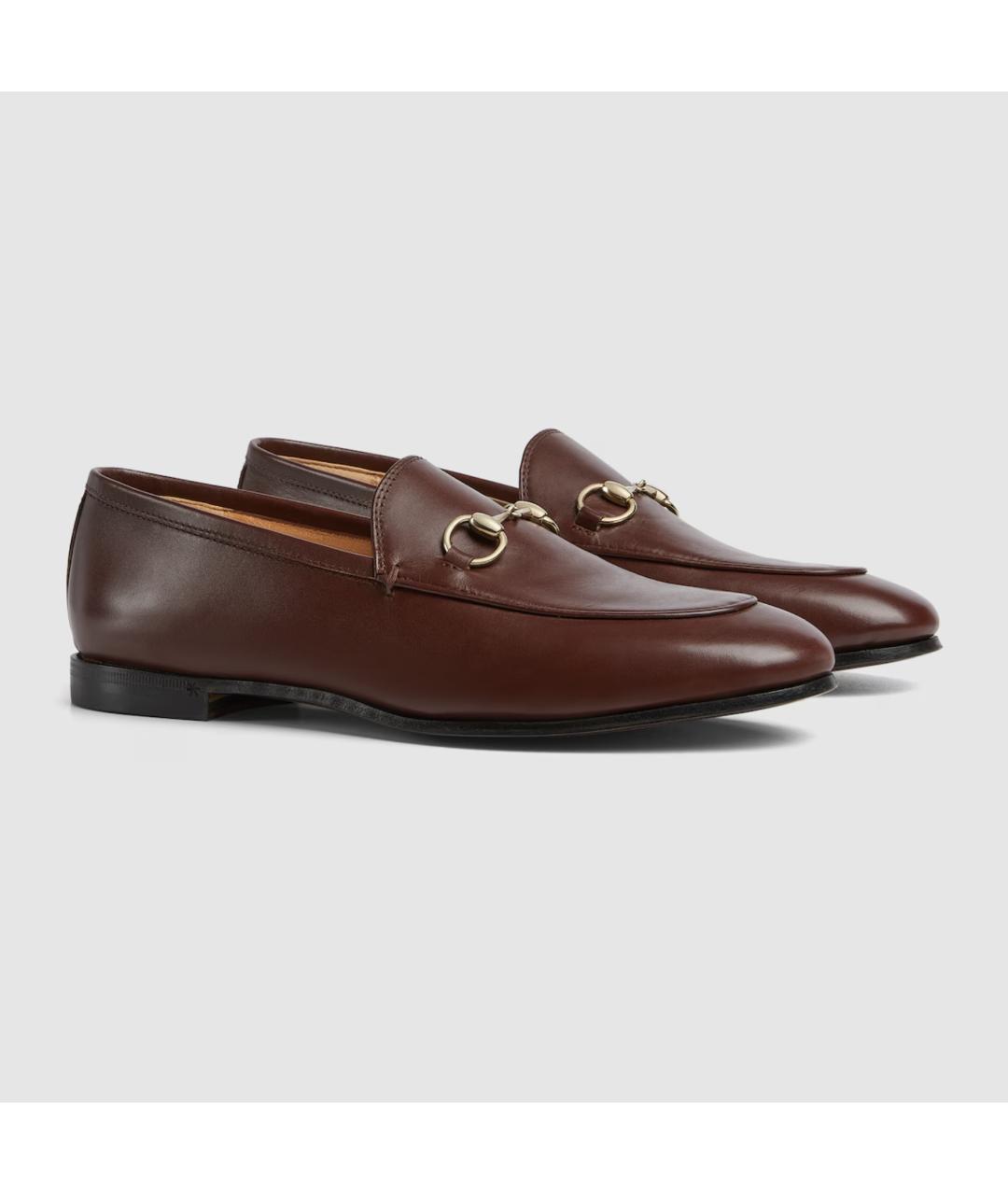 GUCCI Коричневые кожаные лоферы, фото 2