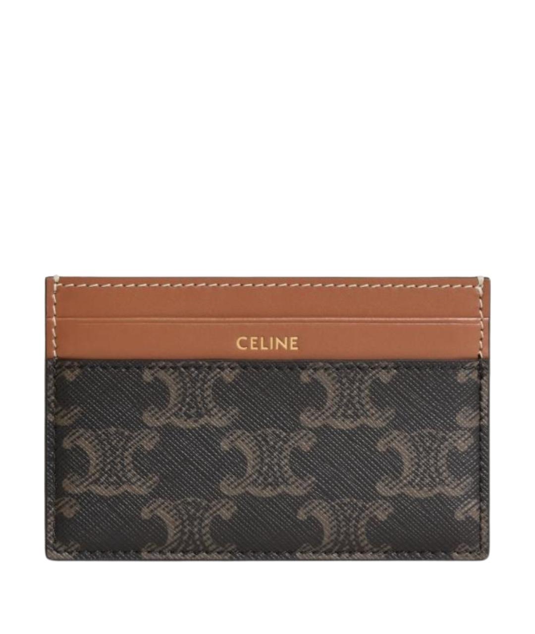 CELINE Коричневый кардхолдер, фото 1