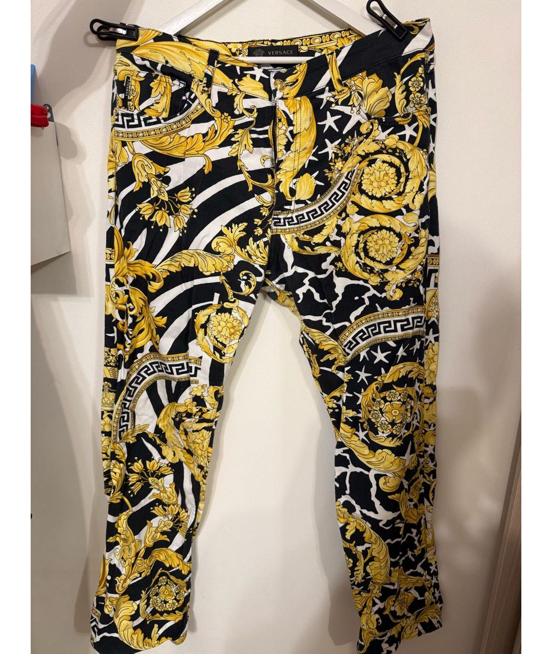 VERSACE JEANS COUTURE Хлопко-эластановые прямые джинсы, фото 5