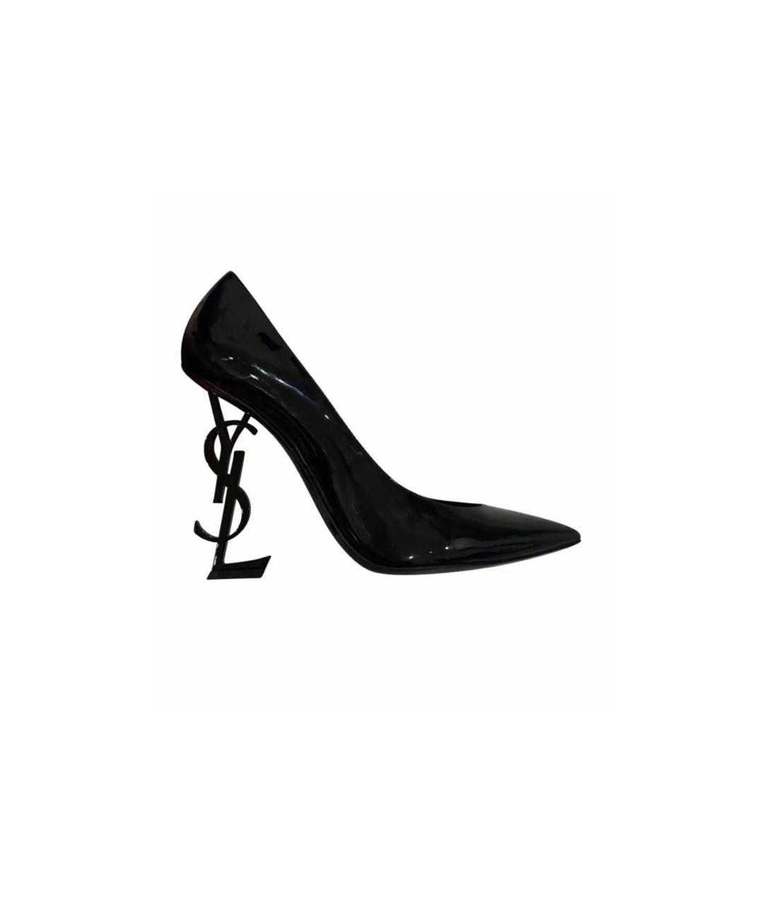 SAINT LAURENT Черные туфли из лакированной кожи, фото 9
