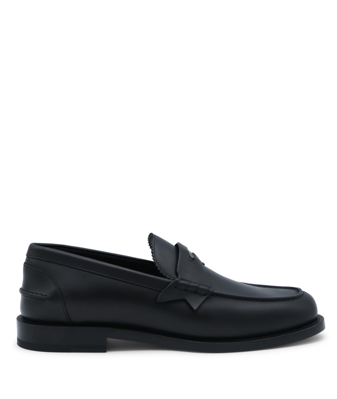 CHRISTIAN LOUBOUTIN Черные кожаные лоферы, фото 1