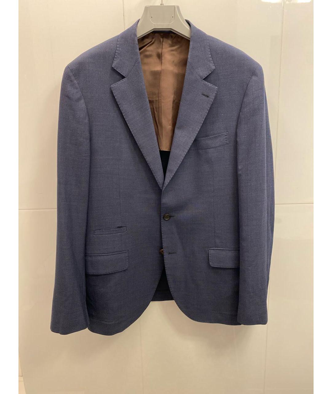 BRUNELLO CUCINELLI Темно-синий шерстяной пиджак, фото 6