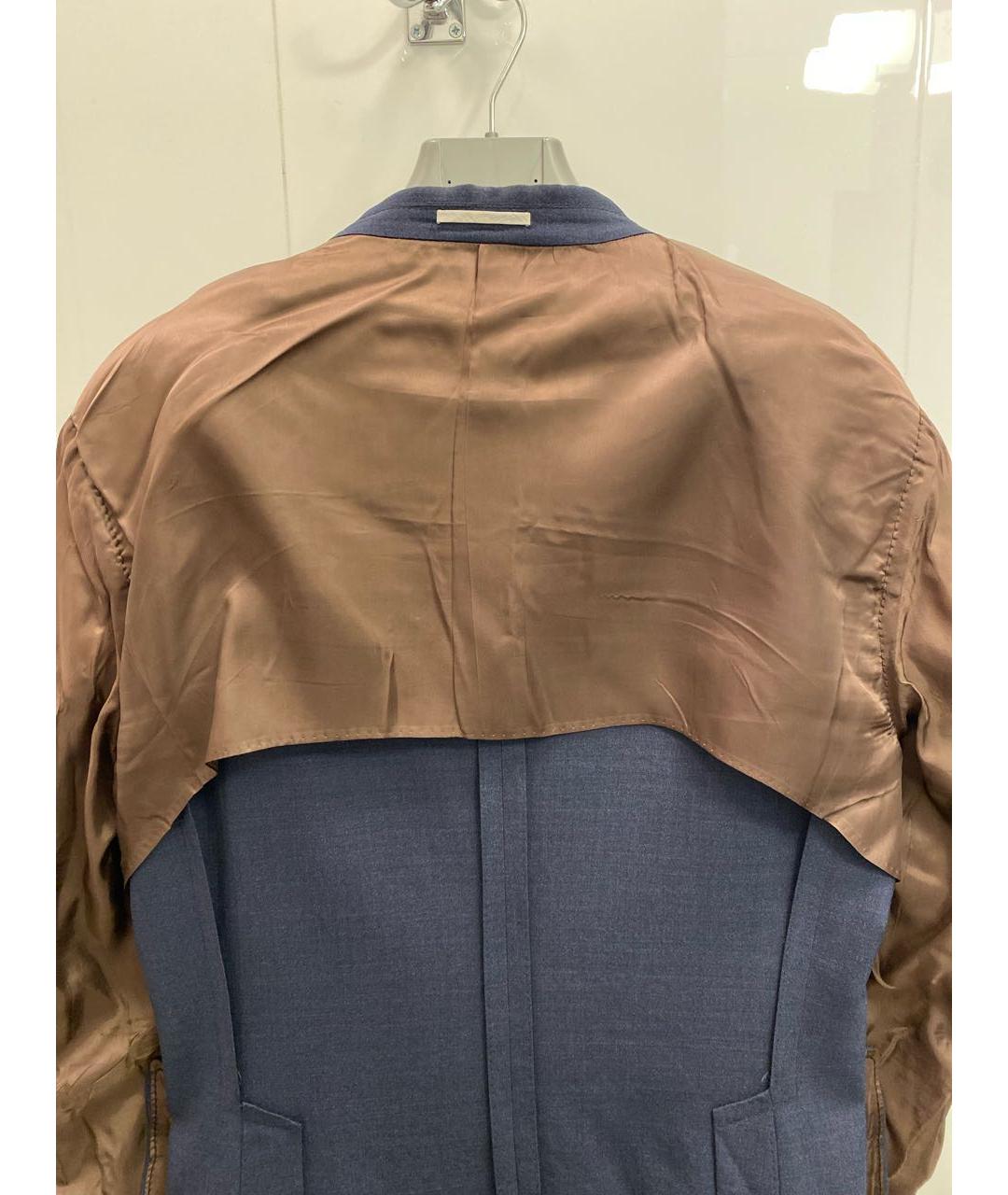 BRUNELLO CUCINELLI Темно-синий шерстяной пиджак, фото 3
