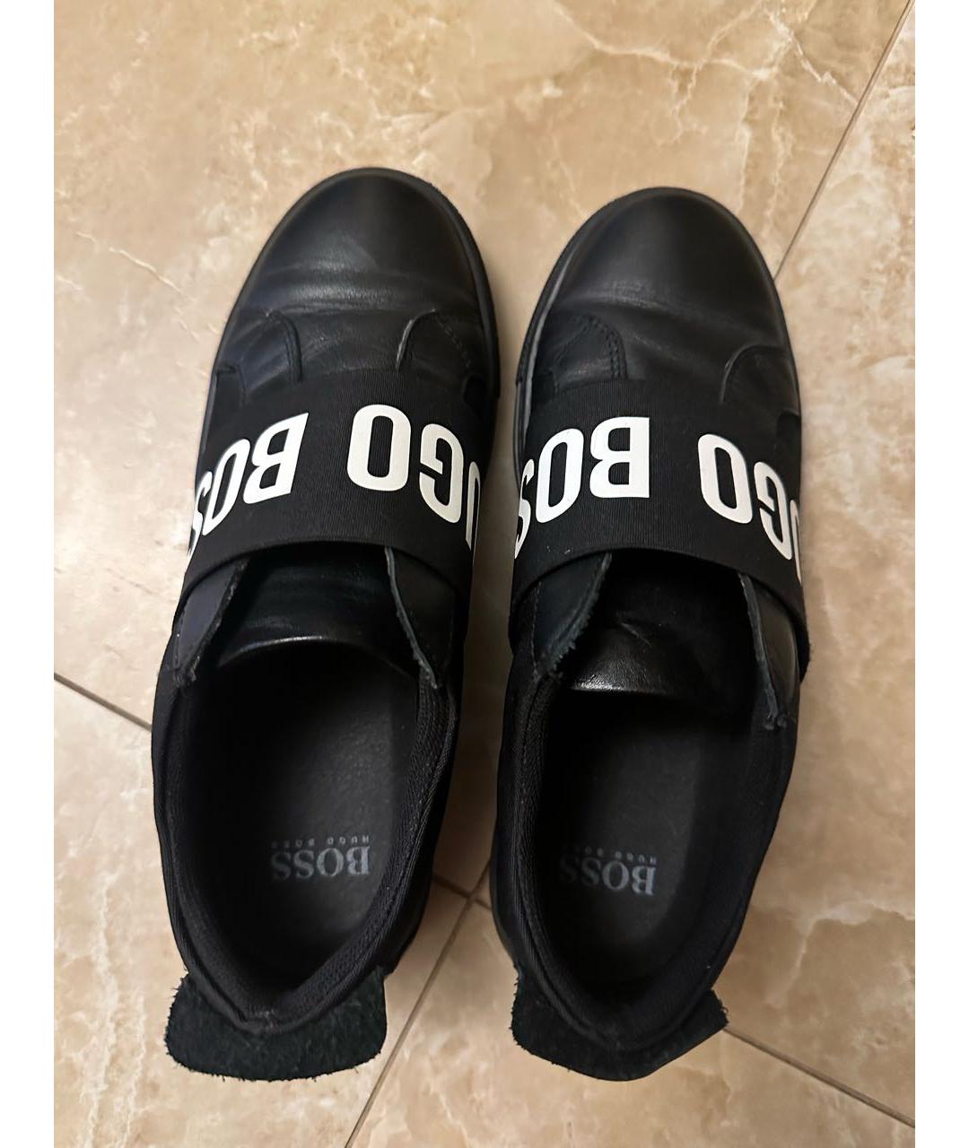HUGO BOSS Черные кожаные ботинки, фото 2