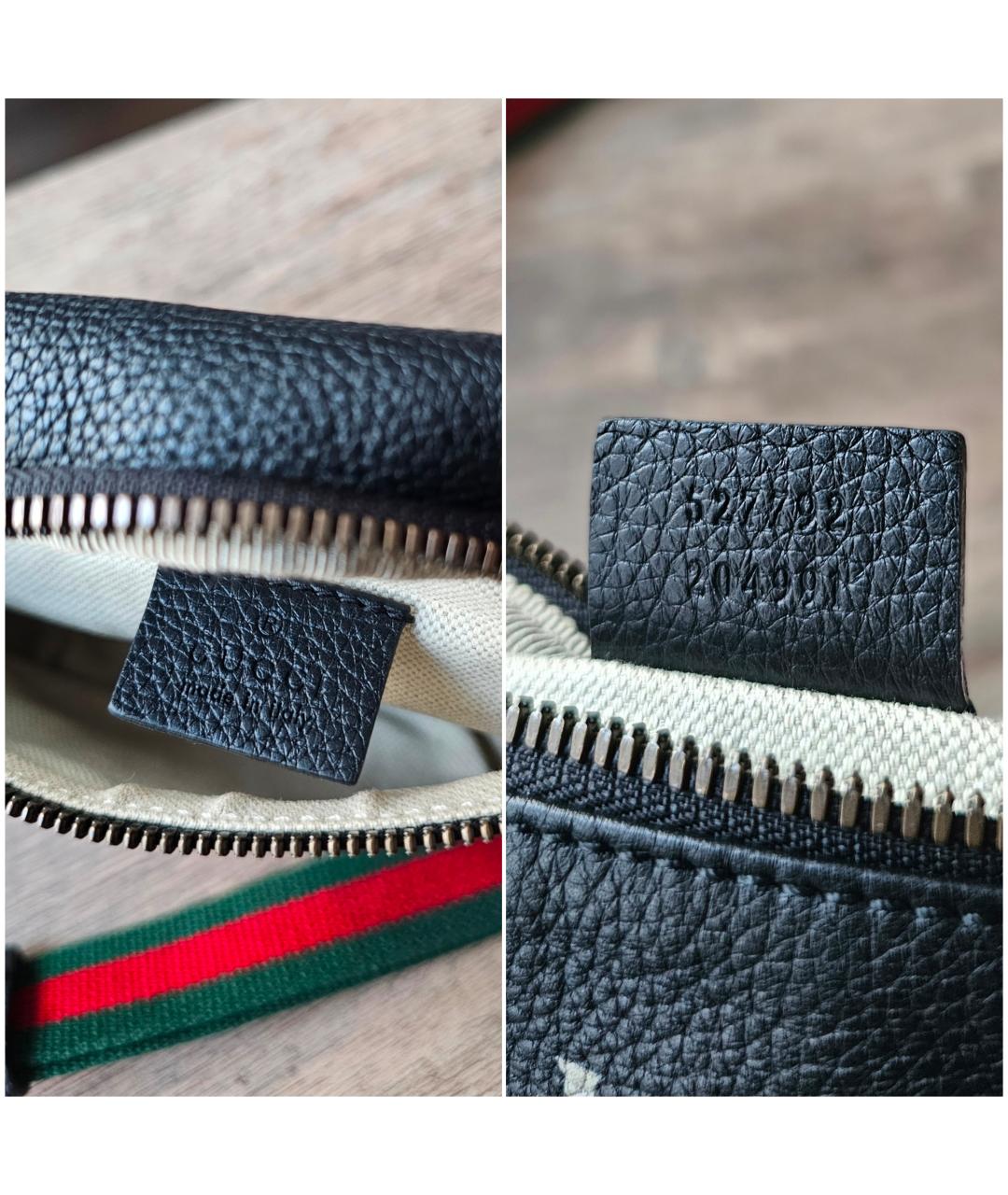 GUCCI Черная кожаная поясная сумка, фото 6