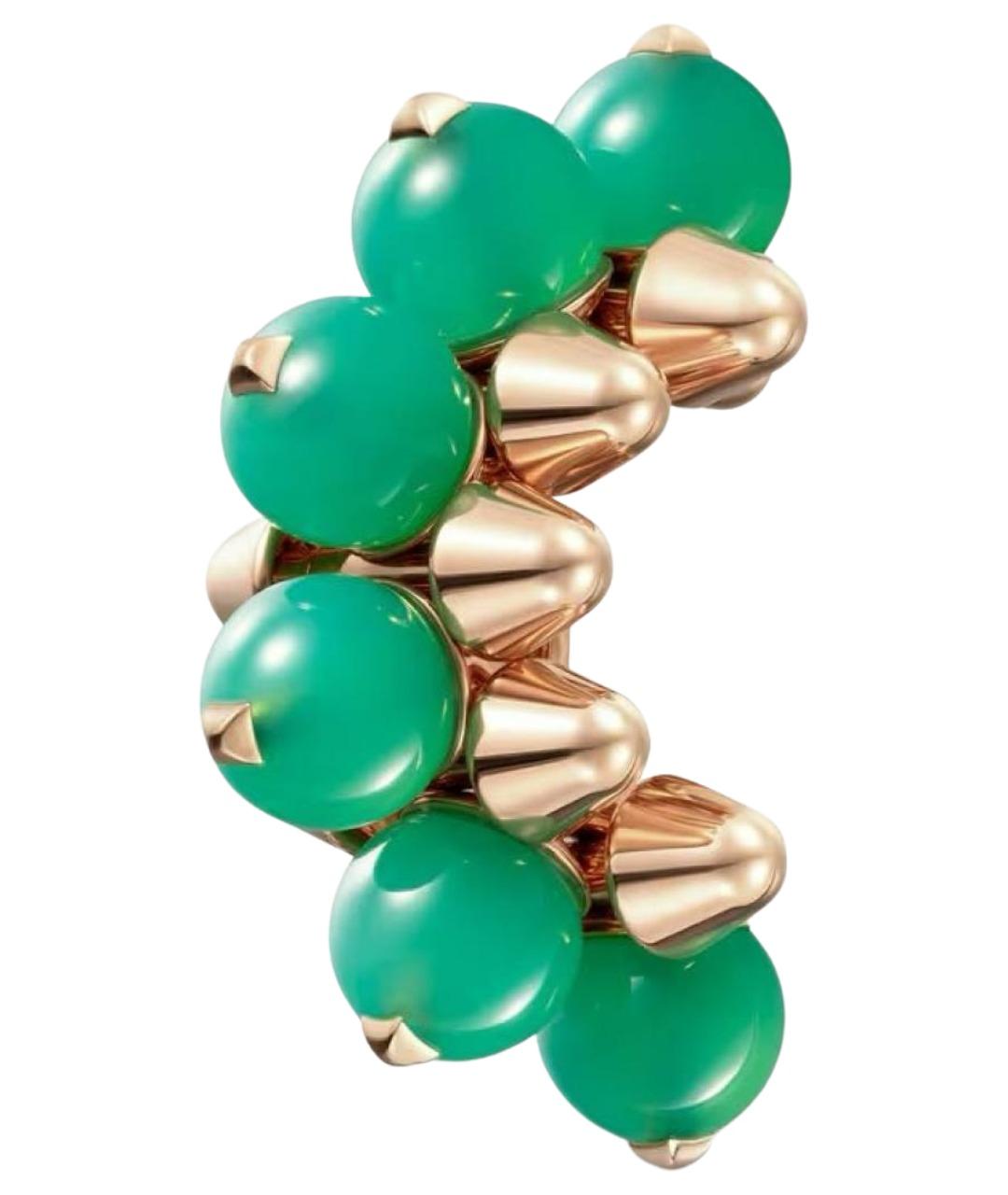 CARTIER Зеленые серьги из желтого золота, фото 1