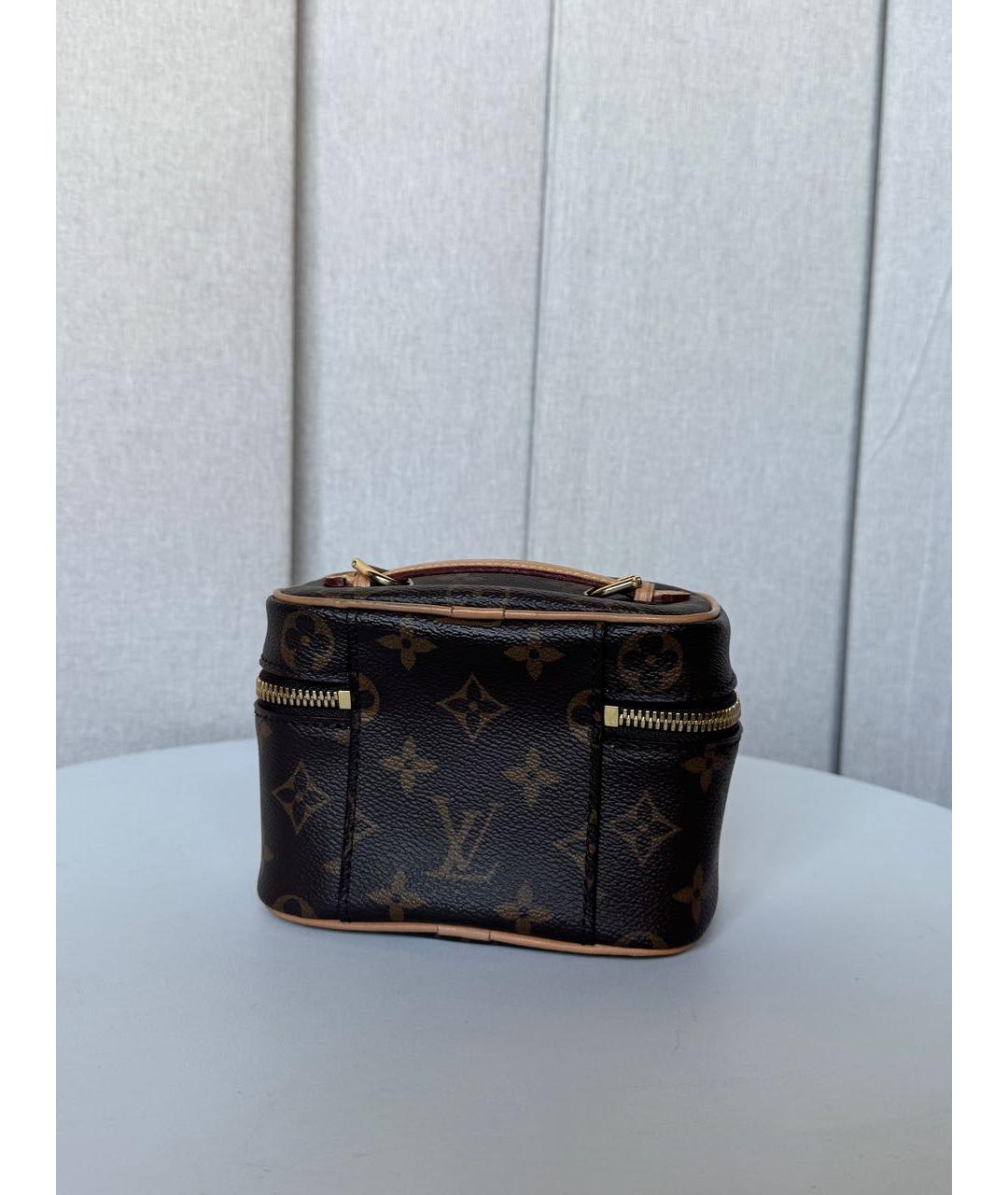 LOUIS VUITTON Коричневая косметичка из канвы, фото 3