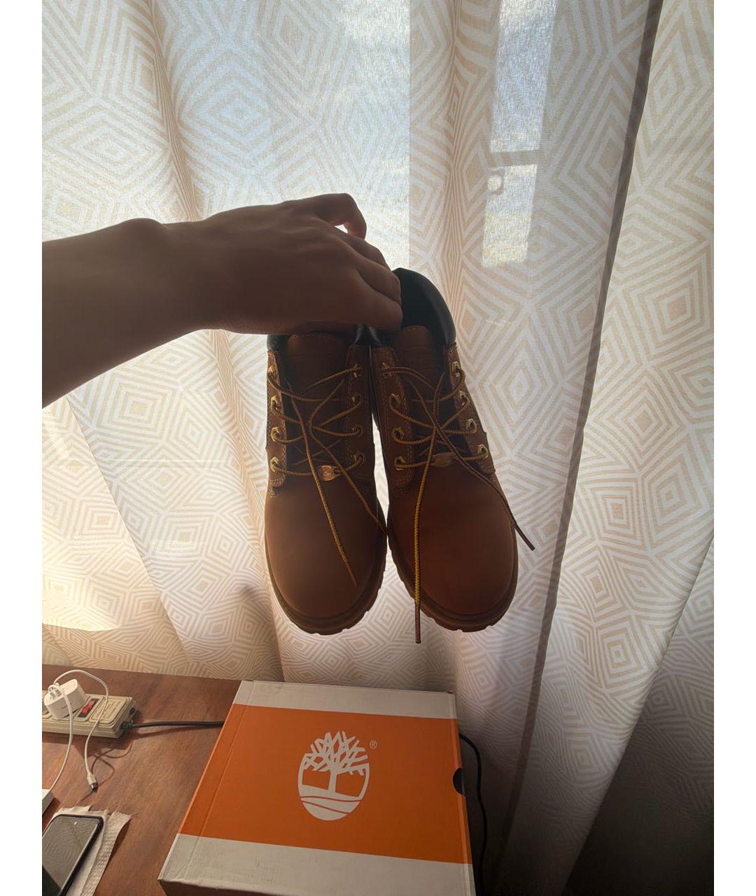 TIMBERLAND Оранжевые нубуковые ботинки, фото 5