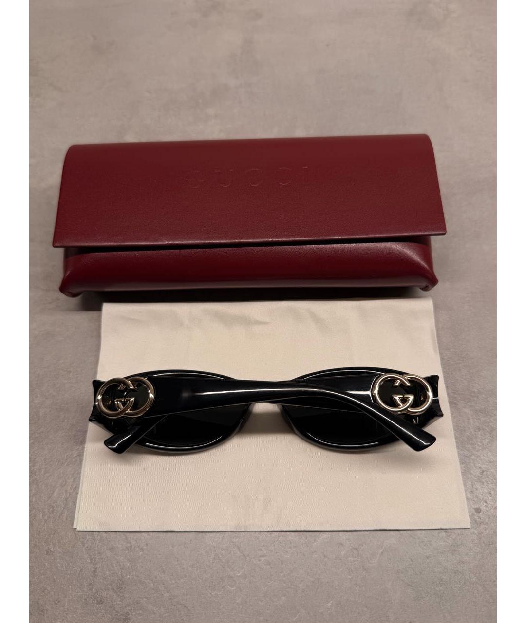 GUCCI Черные пластиковые солнцезащитные очки, фото 7