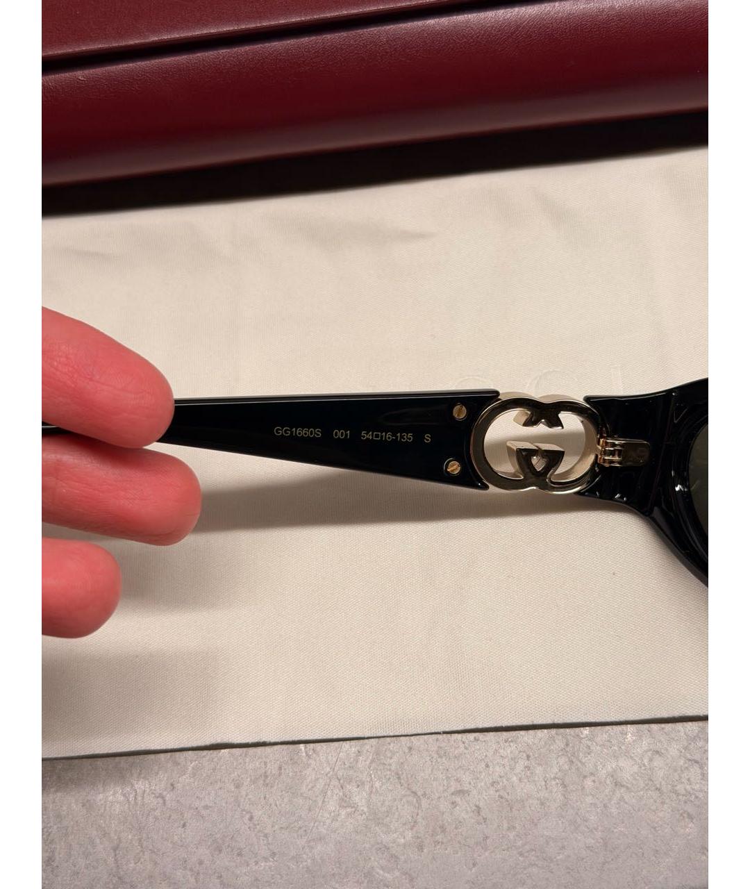 GUCCI Черные пластиковые солнцезащитные очки, фото 5