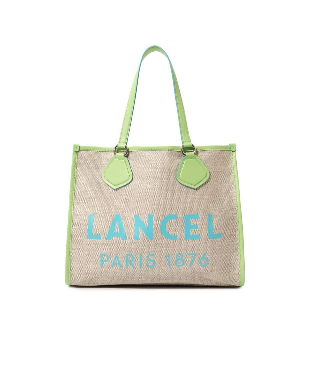 LANCEL Бежевая хлопковая сумка тоут, фото 1