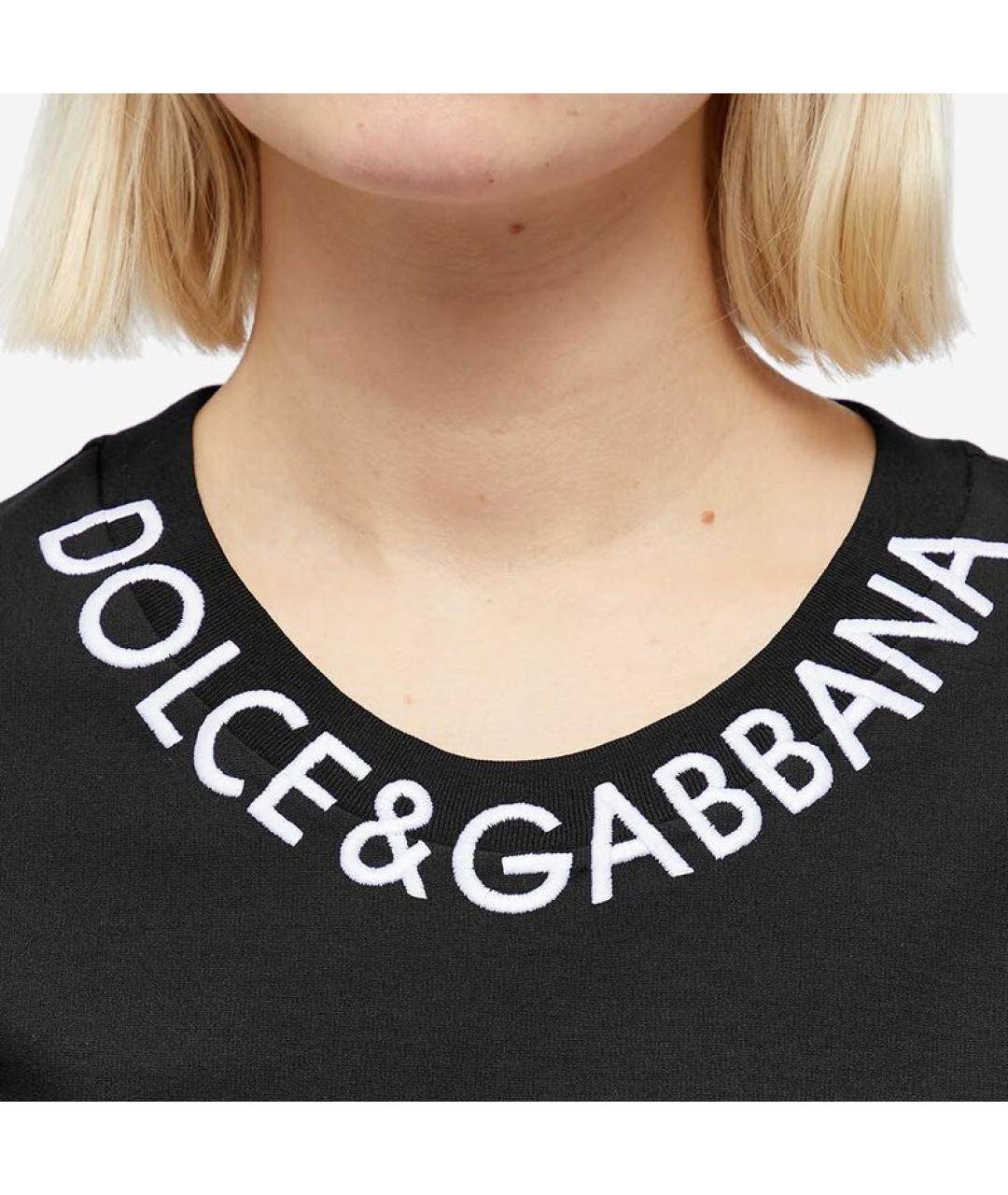 DOLCE&GABBANA Черная футболка, фото 3