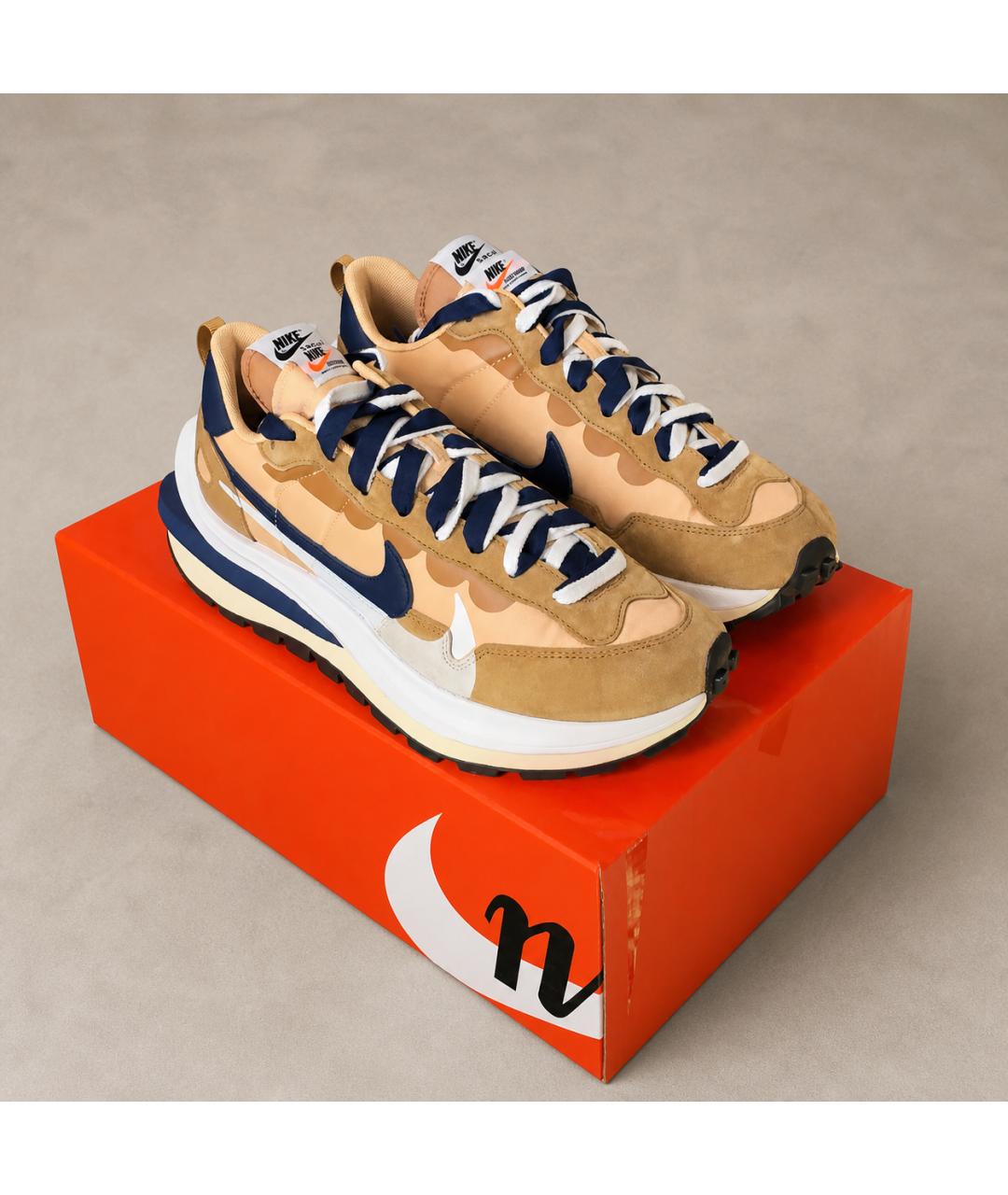 NIKE Бежевые замшевые низкие кроссовки / кеды, фото 2