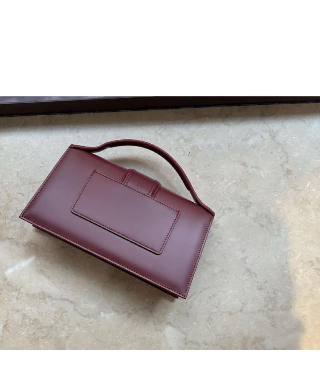 JACQUEMUS Коричневая кожаная сумка через плечо, фото 3