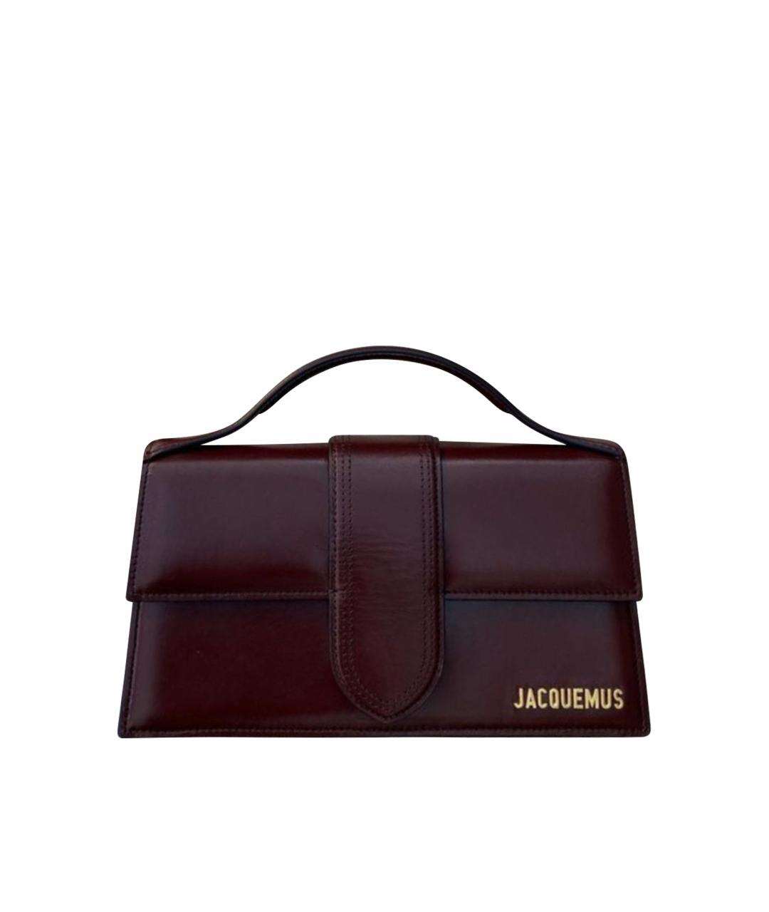 JACQUEMUS Коричневая кожаная сумка через плечо, фото 1