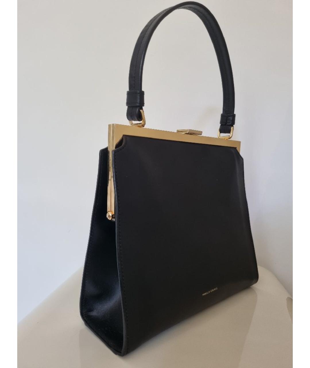 MANSUR GAVRIEL Черная кожаная сумка с короткими ручками, фото 2