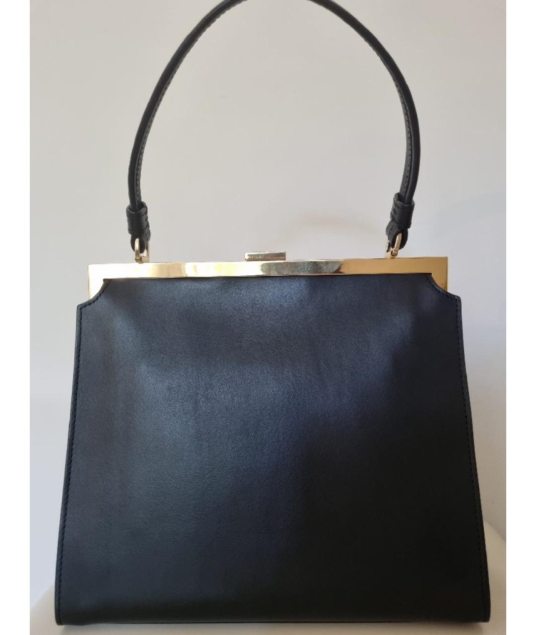 MANSUR GAVRIEL Черная кожаная сумка с короткими ручками, фото 3