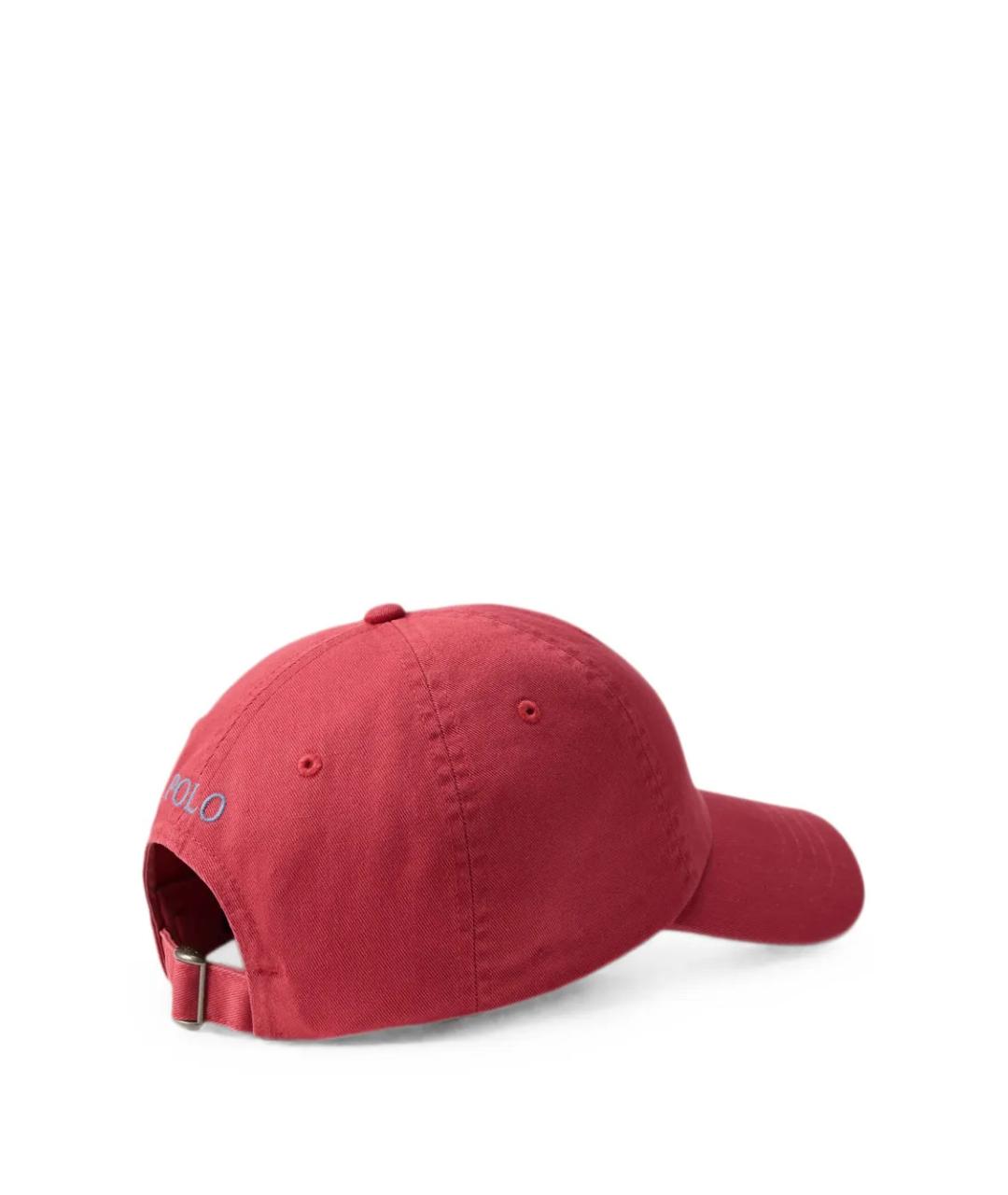 POLO RALPH LAUREN Красная хлопковая кепка/бейсболка, фото 2