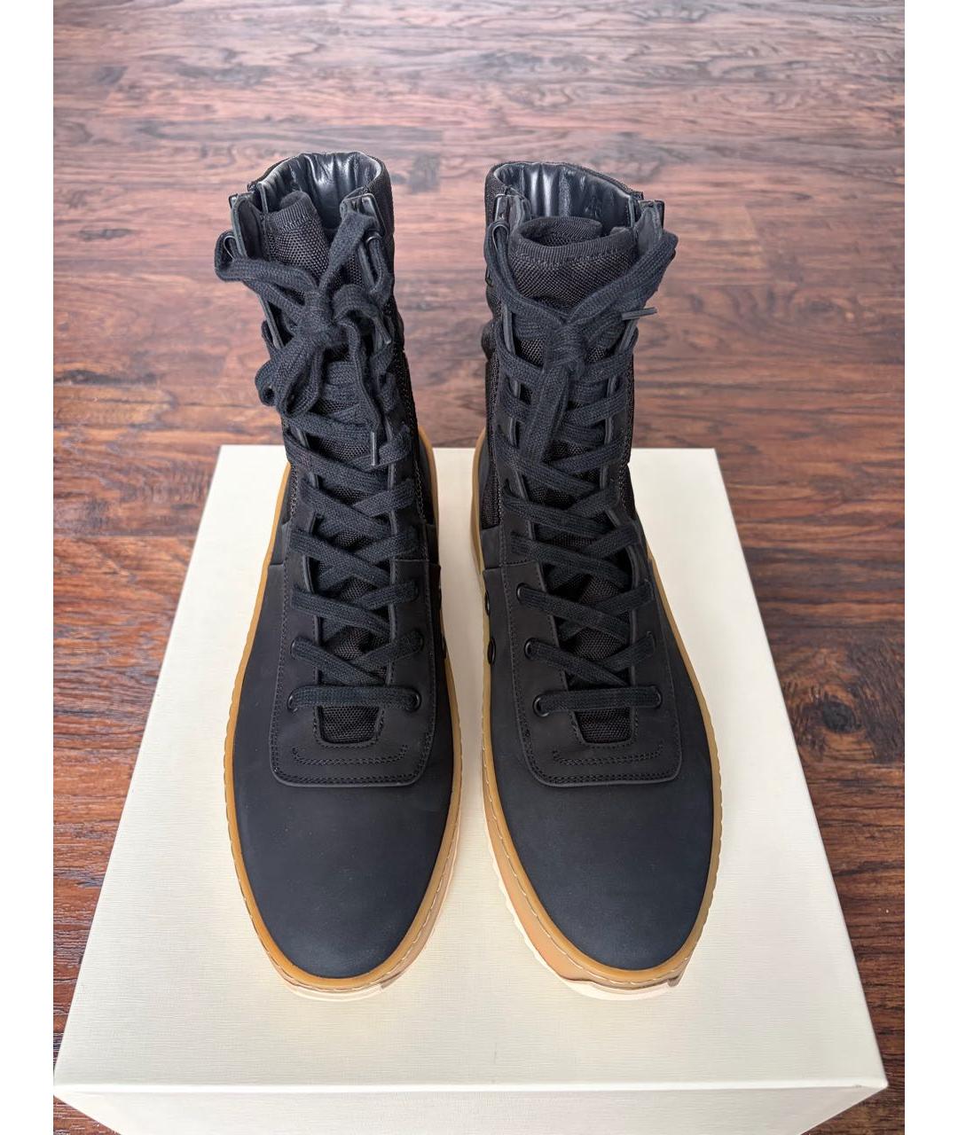 FEAR OF GOD Черные нубуковые высокие ботинки, фото 2