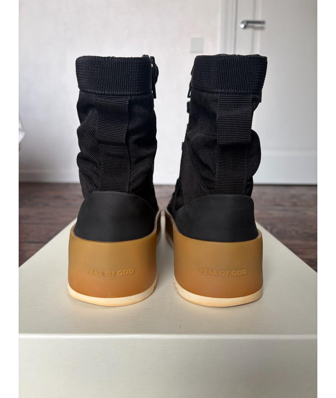 FEAR OF GOD Черные нубуковые высокие ботинки, фото 4