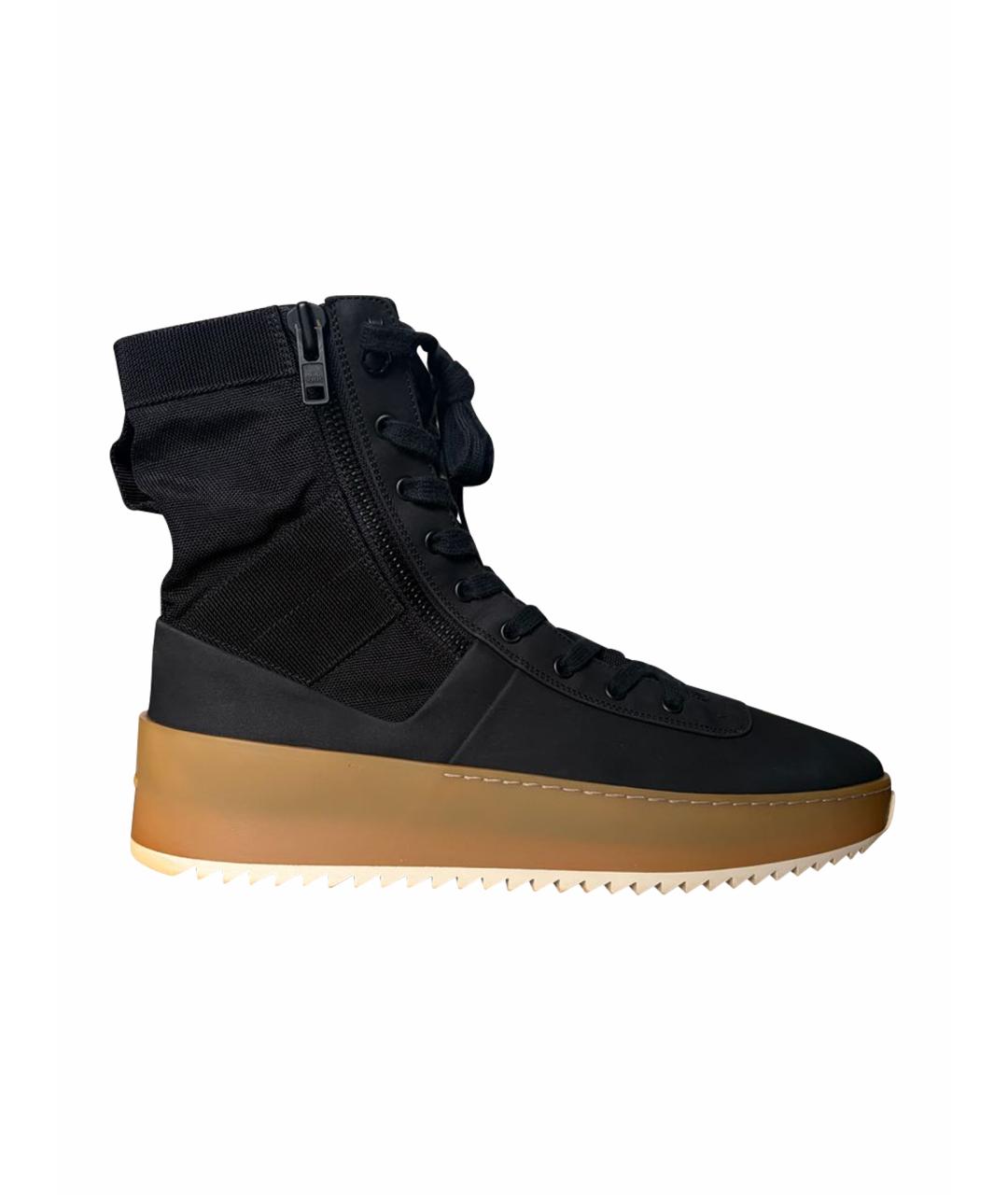 FEAR OF GOD Черные нубуковые высокие ботинки, фото 1