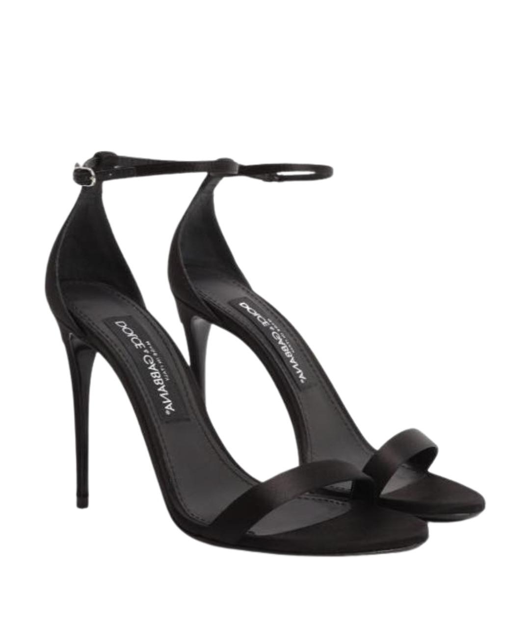 DOLCE&GABBANA Черные текстильные туфли, фото 1
