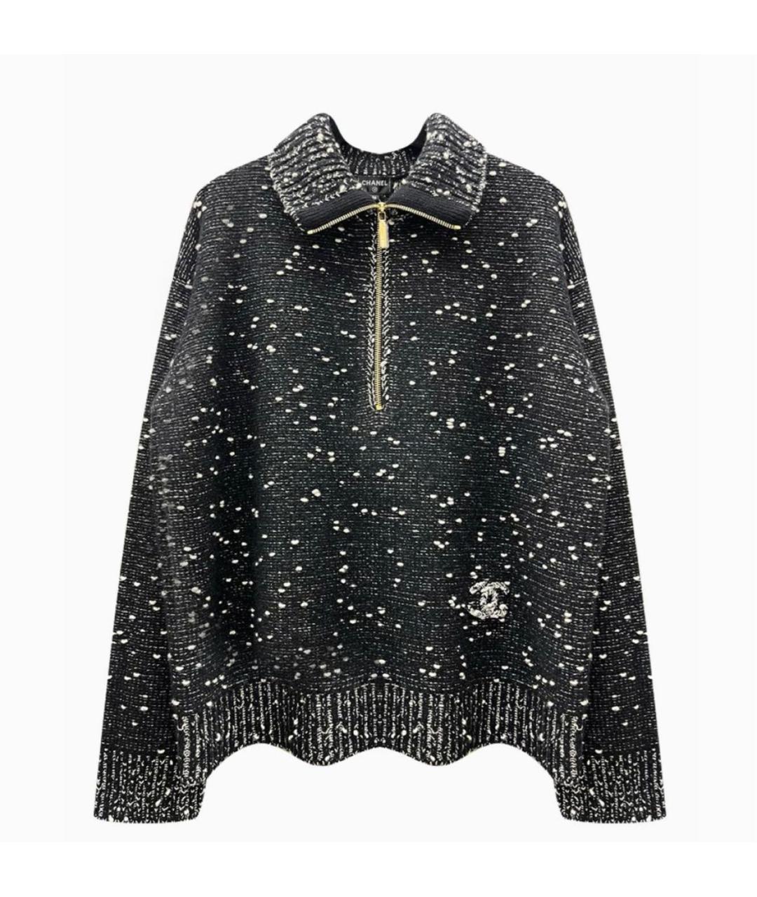 CHANEL Черный кашемировый джемпер / свитер, фото 1