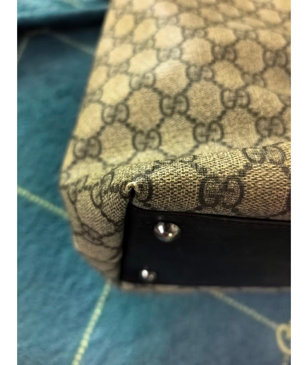 GUCCI Коричневая сумка тоут из канвы, фото 4