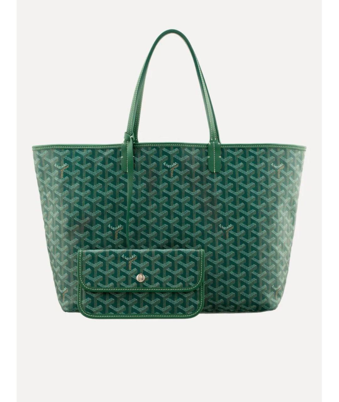 GOYARD Зеленая сумка тоут из канвы, фото 9