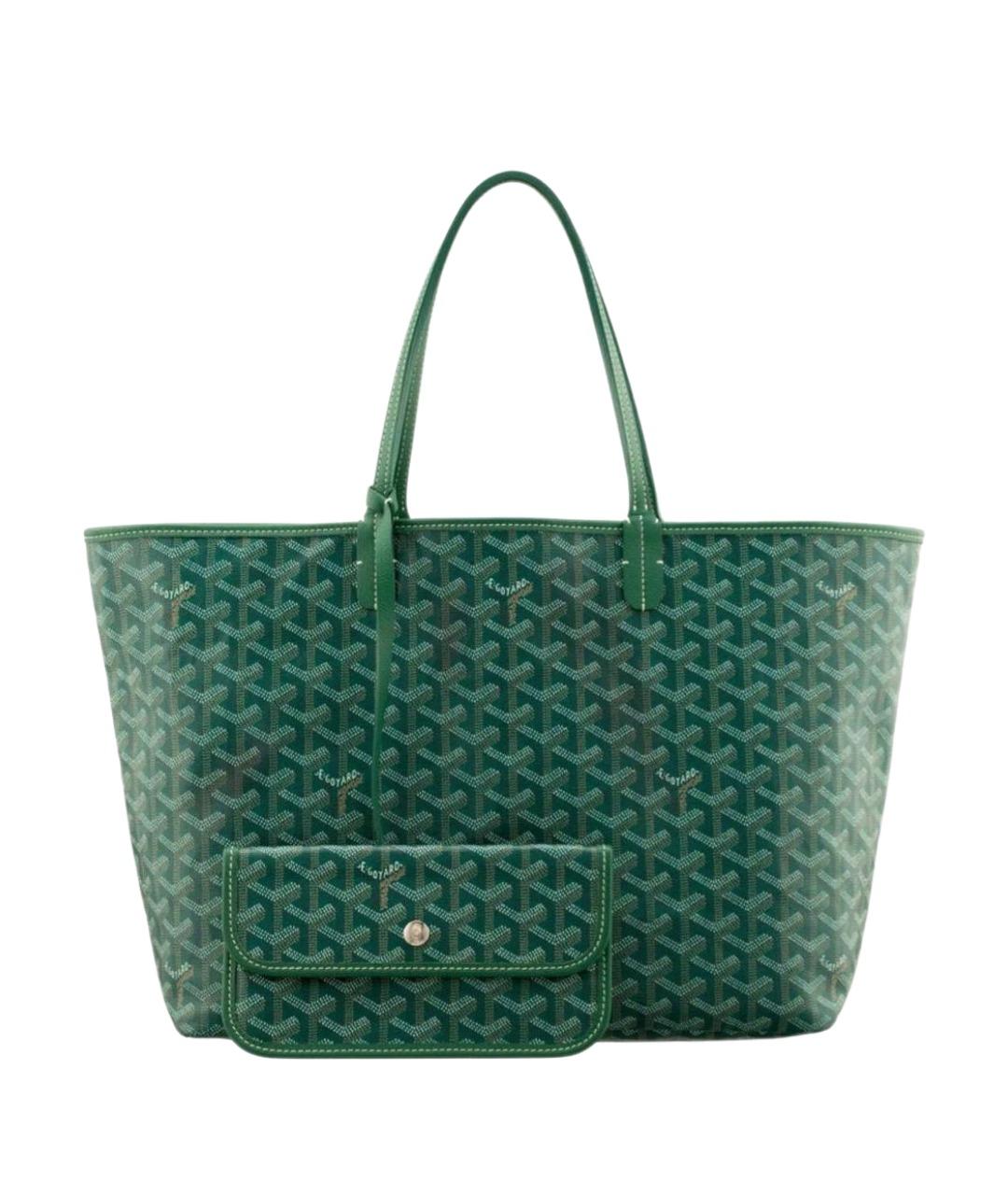 GOYARD Зеленая сумка тоут из канвы, фото 1