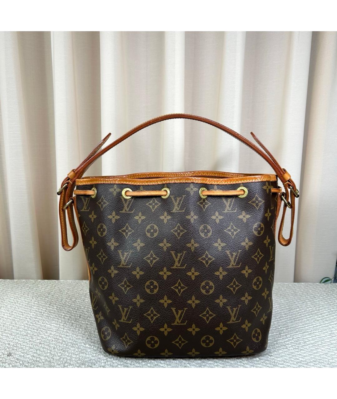 LOUIS VUITTON Коричневая сумка тоут из канвы, фото 3
