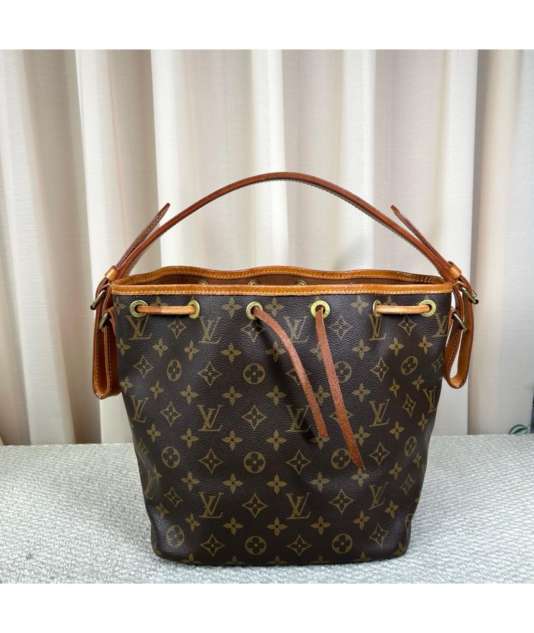 LOUIS VUITTON Коричневая сумка тоут из канвы, фото 7