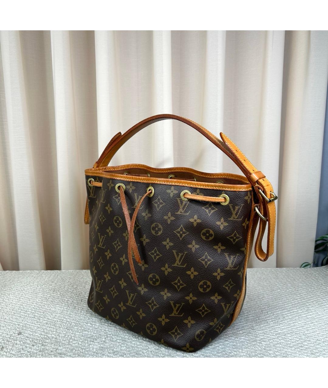 LOUIS VUITTON Коричневая сумка тоут из канвы, фото 5