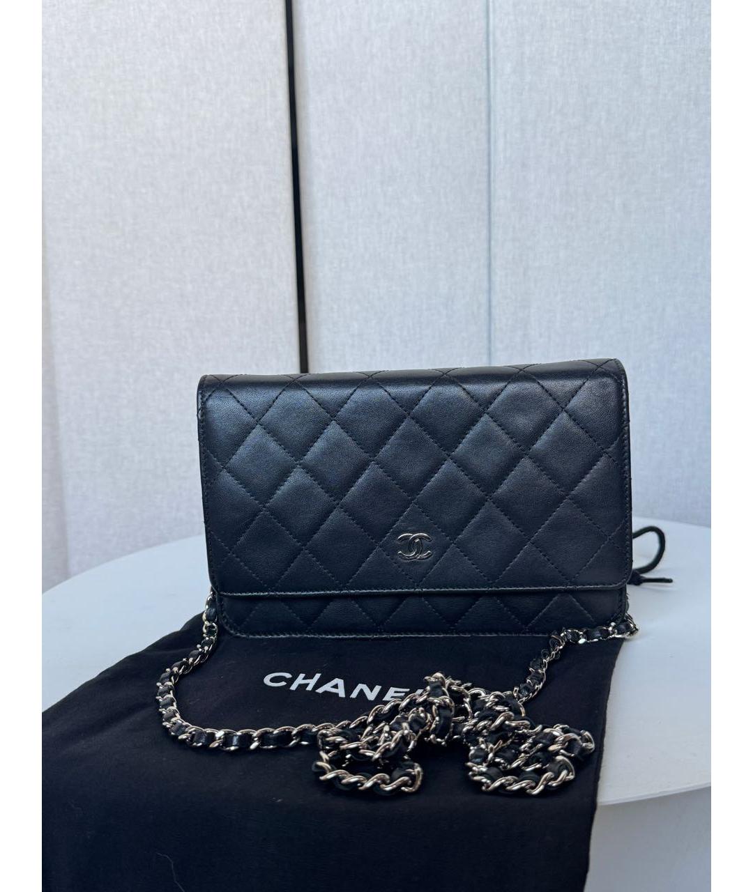 CHANEL Черная кожаная сумка через плечо, фото 2