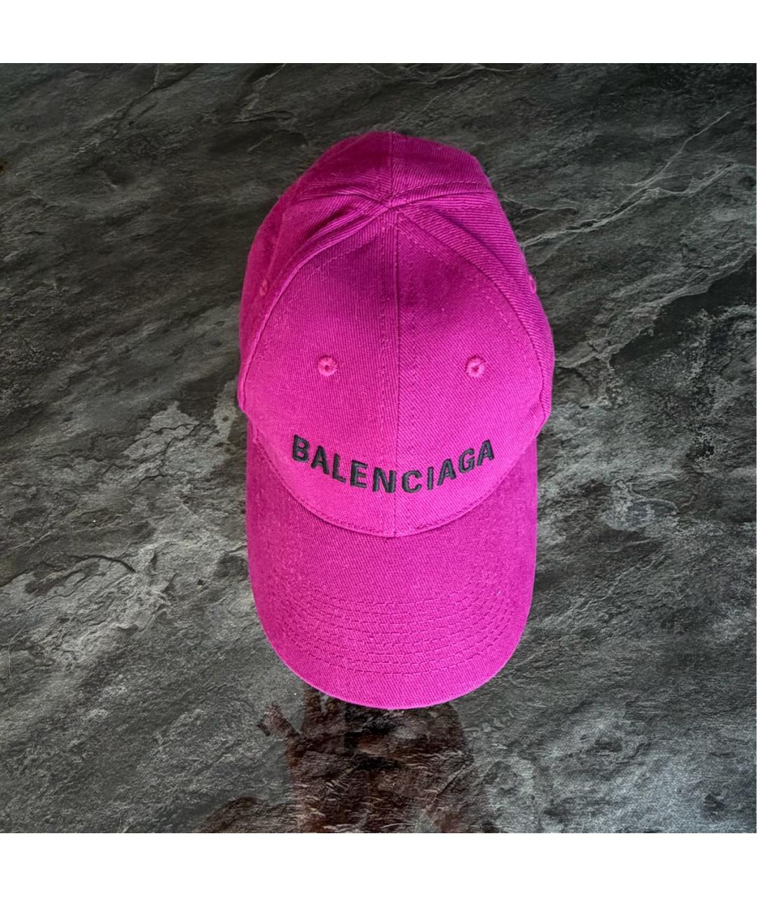 BALENCIAGA Фуксия хлопковая кепка, фото 2