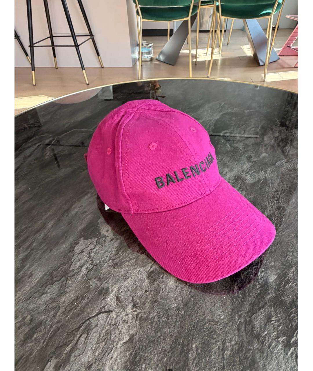 BALENCIAGA Фуксия хлопковая кепка, фото 3