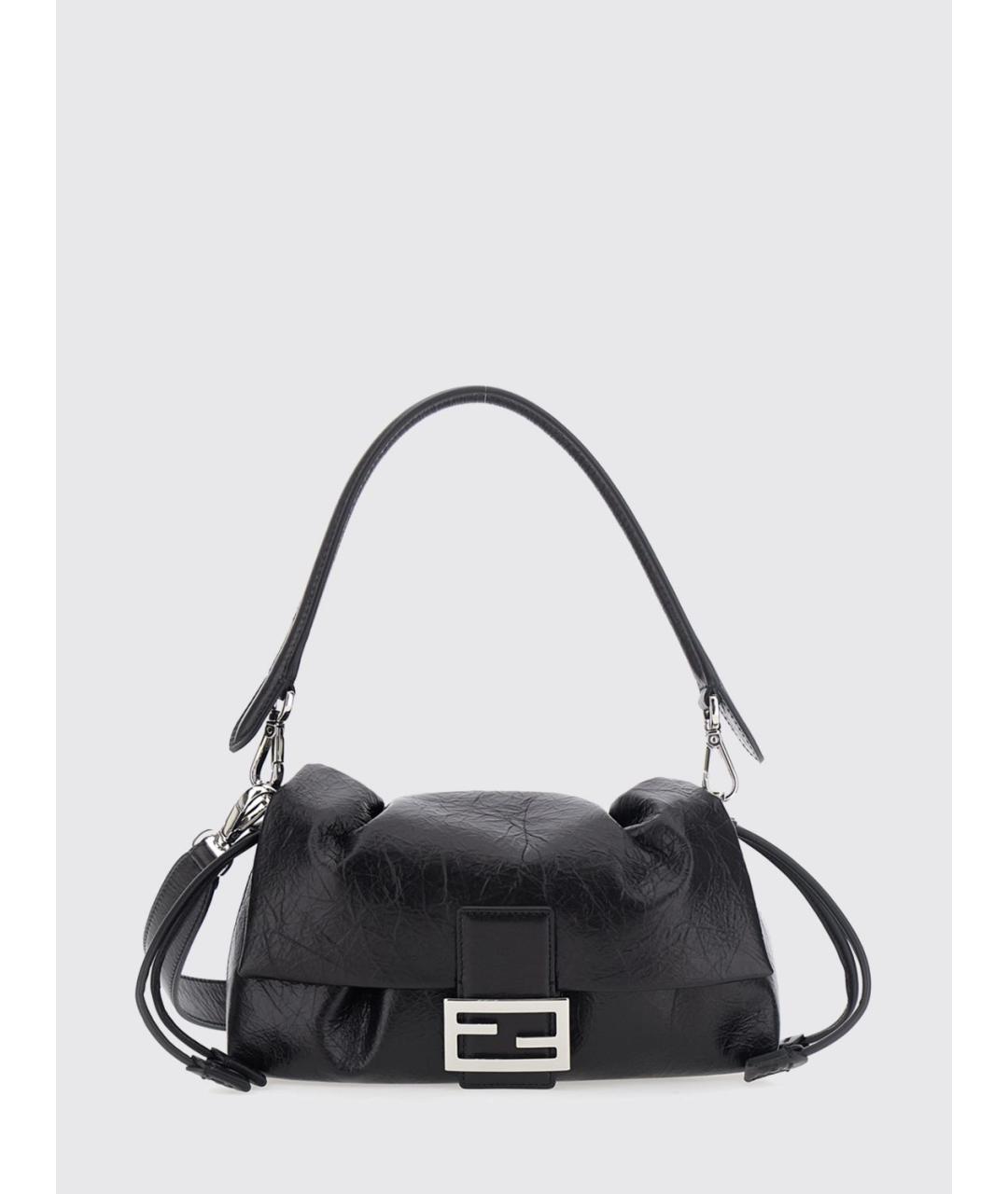 FENDI Черная кожаная сумка через плечо, фото 4