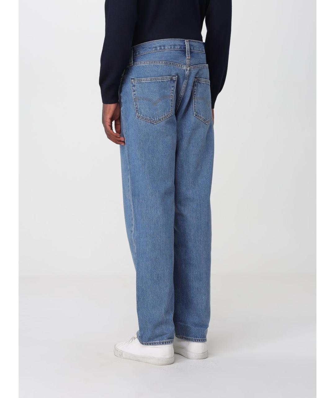 LEVI'S Синие хлопковые прямые джинсы, фото 2