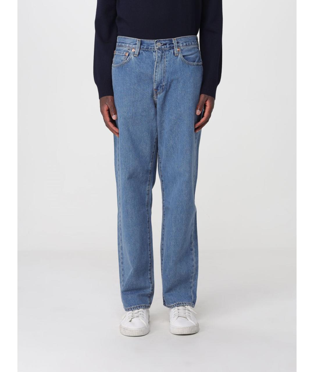 LEVI'S Синие хлопковые прямые джинсы, фото 4