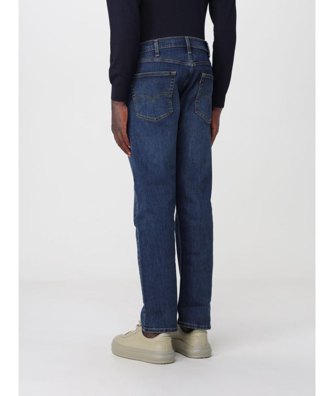 LEVI'S Синие хлопковые прямые джинсы, фото 2