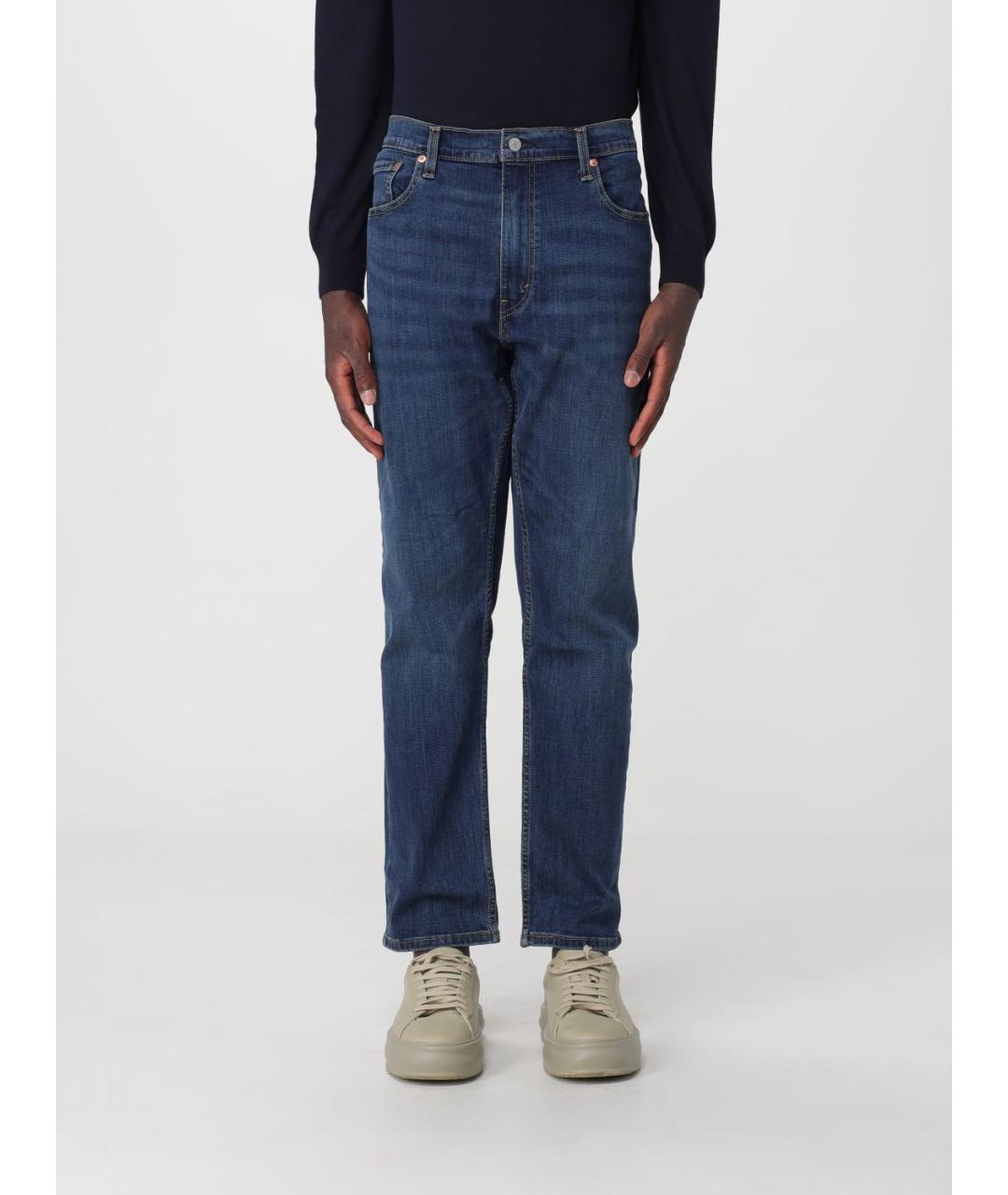LEVI'S Синие хлопковые прямые джинсы, фото 4