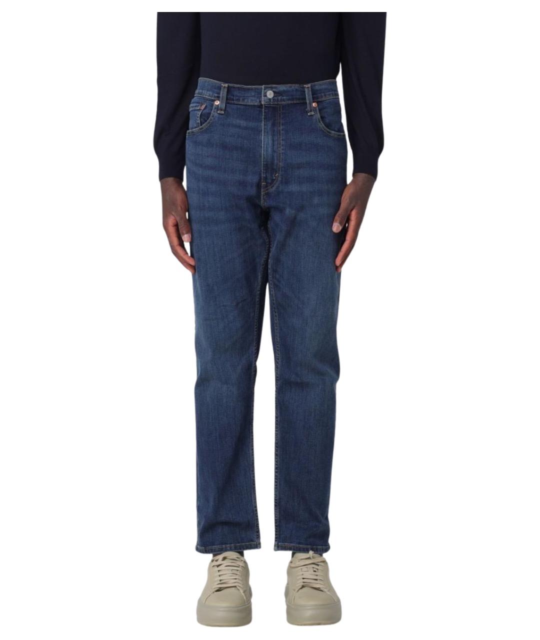 LEVI'S Синие хлопковые прямые джинсы, фото 1
