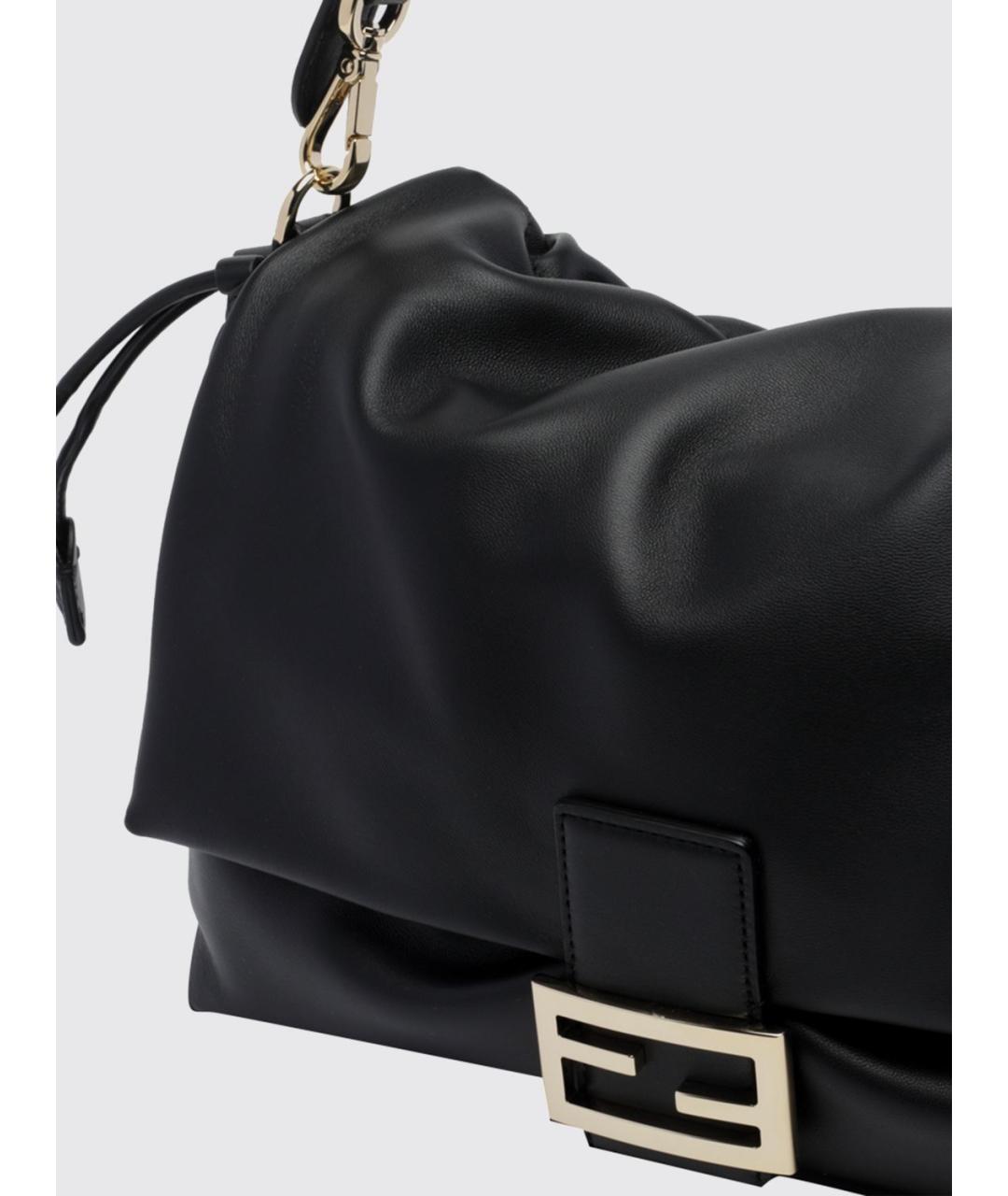 FENDI Черная кожаная сумка через плечо, фото 4