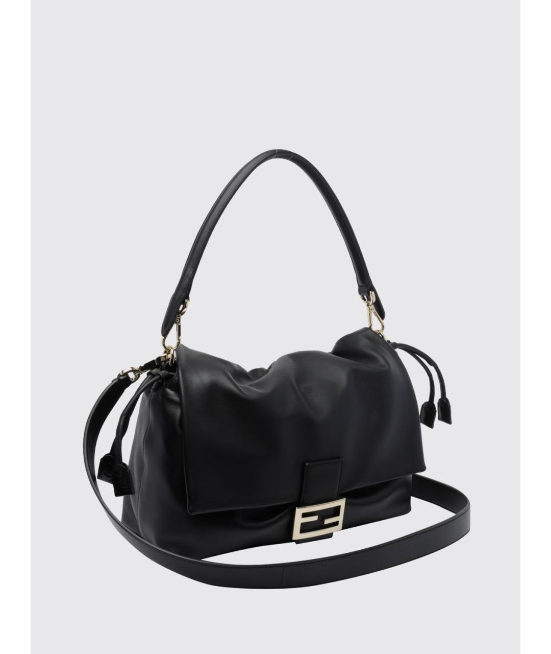 FENDI Черная кожаная сумка через плечо, фото 3