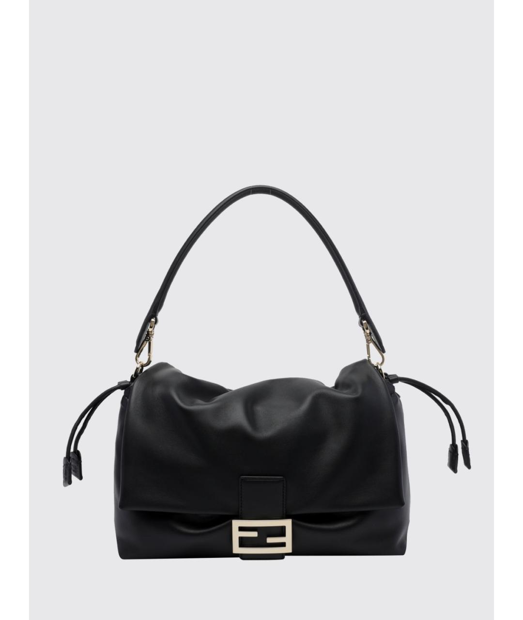 FENDI Черная кожаная сумка через плечо, фото 5